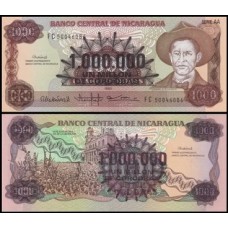 Nicarágua P-164 Fe 1 Million on 1.000 Córdobas ND (1990)