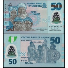 Nigéria P-40i Fe 50 Naira 2019 Polímero