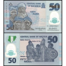 Nigéria P-40k Fe 50 Naira 2021 Polímero