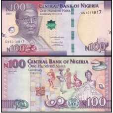 Nigéria P-41b Fe 100 Naira 2019 Comemorativa Obafemi Awolowo