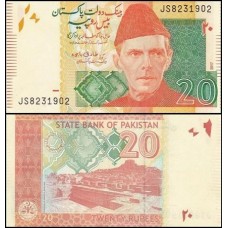 Pakistan Paquistão P-55k.2 Fe 20 Rupees 2017