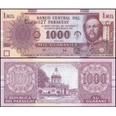 Paraguay Paraguai P-222a Fe 1.000 Guaranies 2004