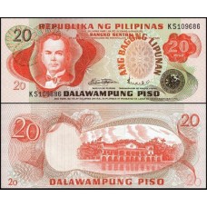 Philippines Filipinas P-162a Fe 20 Piso ND (1978) Manuel Quezón