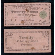 Philippines Filipinas P-S679 Bc 20 Pesos 1944 Treasury Emergency