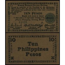 Philippines Filipinas P-S677a S/Fe 10 Pesos 1944 Treasury Emergency