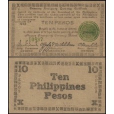 Philippines Filipinas P-S676a S/Fe 10 Pesos 1944 Treasury Emergency