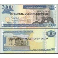 Republica Dominicana P-181as Fe 2.000 Pesos Oro 2006 Spécimen