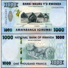 Rwanda Ruanda P-43 Fe 1.000 Francs 2019