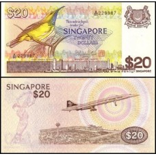 Singapore Cingapura P-12 Fe 20 Dollars ND (1979)