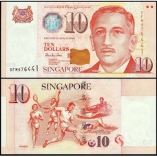 Singapore Cingapura P-40a Fe 10 Dollars ND (1999)