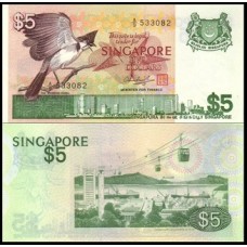 Singapore Cingapura P-10 Fe 5 Dollars ND (1976)