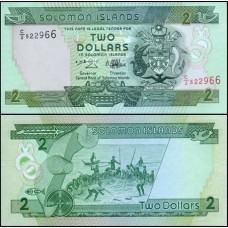 Solomon Islands Ilhas Salomão P-13a Fe 2 Dollars ND (1986)