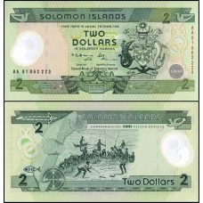 Solomon Islands Ilhas Salomão P-23a Fe 2 Dollars 2001 Comemorativa Polímero