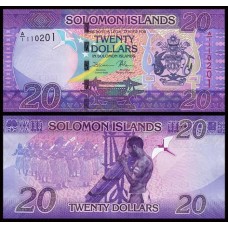 Solomon Islands Ilhas Salomão P-34a.1 Fe 20 Dollars ND (2017)