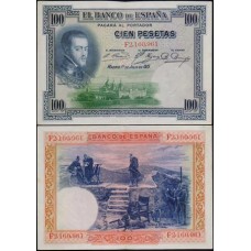 Spain Espanha P-69c.1 Sob 100 Pesetas 1925 