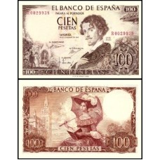 Spain Espanha P-150a.2 Fe 100 Pesetas 1965