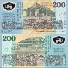 Sri Lanka P-114b Fe 200 Rupees 1998 Comemorativa Polímero