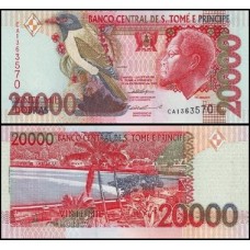 Saint Thomas & Prince São Tomé e Príncipe P-67b Fe 20.000 Dobras 1996 Rei Amador