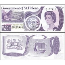 Saint Helena Santa Helena P-5a S/Fe 50 Pence ND (1979) Rainha