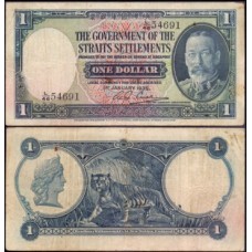 Straits Settlements Assentamentos do Estreito P-16b Mbc 1 Dollar 1935