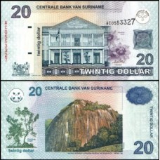 Suriname P-159a Fe 20 Dollar 2004