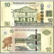 Suriname P-163b Fe 10 Dollars 2012