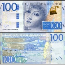 Sweden Suécia P-71b.1 Fe 100 Kronor ND (2015) Greta Garbo