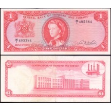 Trinidad & Tobago P-26b Sob 1 Dollar L.1964 Rainha