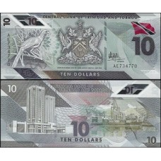 Trinidad & Tobago P-62 Fe 10 Dollars 2020 Polímero