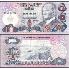 Turkey Turquia P-191a.2 Fe 1.000 Lira 1979 Kemal Atatürk 