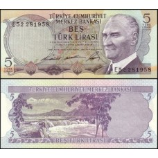 Turkey Turquia P-179a.2 Fe 5 Lira L.1930 (1968)