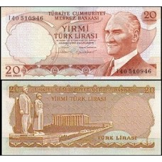 Turkey Turquia P-187b Fe 20 Lira L.1970 (1983)