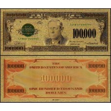 Usa Estados Unidos US-59c Fe 500 Dollars 1928 Folheada a Ouro 24K Color