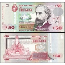 Uruguay Uruguai P-87b Fe 50 Pesos Uruguayos 2011 Série E