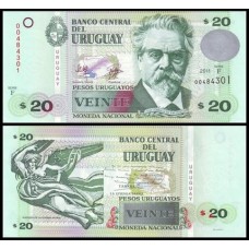 Uruguay Uruguai P-86b Fe 20 Pesos Uruguayos 2011 Juan Zorrilla de San Martín