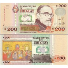 Uruguay Uruguai P-89a Fe 200 Pesos Uruguayos 2006