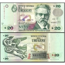 Uruguay Uruguai P-83 Fe 20 Pesos Uruguayos 2000