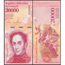 Venezuela P-99c Fe 20.000 Bolívares 2017