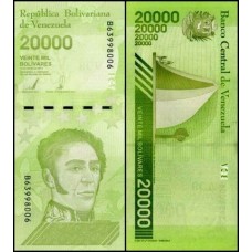 Venezuela P-110b Fe 20.000 Bolívares Soberano 2019