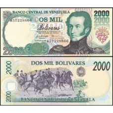 Venezuela P-74b Fe 2.000 Bolívares 1995 Antonio José de Sucre