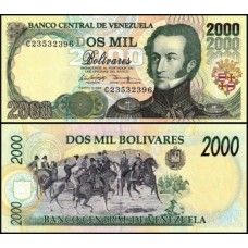 Venezuela P-77b Fe 2.000 Bolívares 1998 Antonio José de Sucre