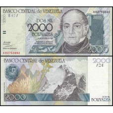 Venezuela P-80a Fe 2.000 Bolívares 1998