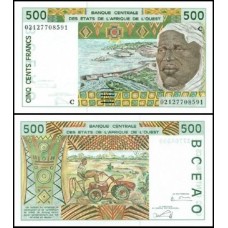 W A S Burkina Faso P-310Cm Fe 500 Francs 2002