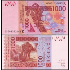 W A S Senegal P-715Ka Fe 1.000 Francs 2003