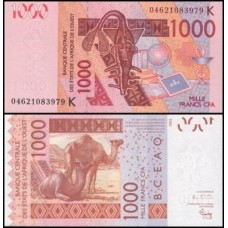 W A S Senegal P-715Kb Fe 1.000 Francs 2004