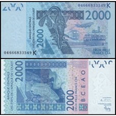 W A S Senegal P-716Kb Fe 2.000 Francs 2004