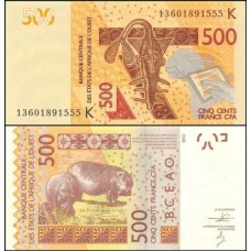 W A S Senegal P-719Kb Fe 500 Francs 2013