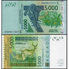 W A S Burkina Faso P-317Cc Fe 5.000 Francs 2005