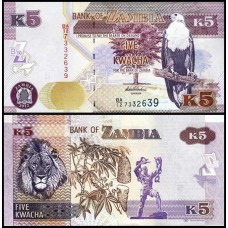 Zâmbia P-50a Fe 5 Kwacha 2012