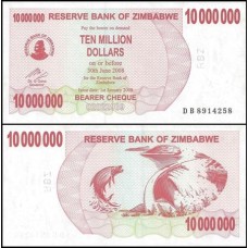 Zimbabwe P-55 Fe 10.000.000 Dollars 2008